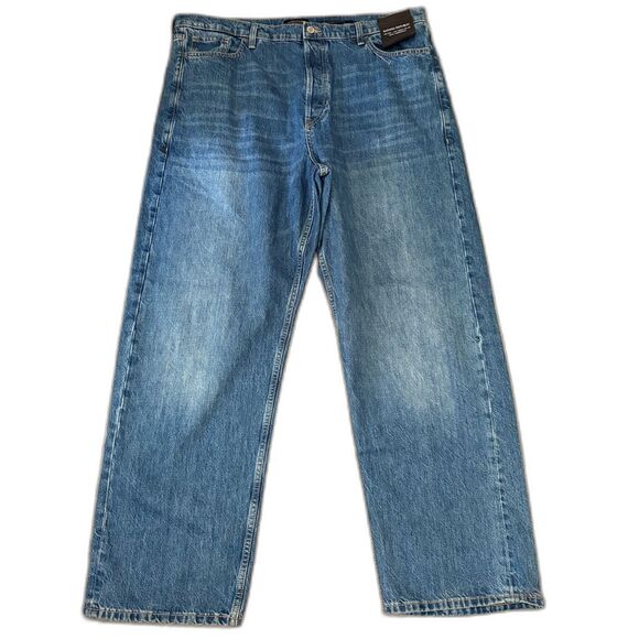 NWT Banana Republic Mid-Rise Loose Stovepipe Jeans Divisadero Wash Size 34 Waist - Picture 1 of 8